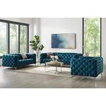 Sofa Leominster (2-Sitzer) Samt - Dunkelgrün - Marineblau