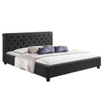 Gestoffeerd bed Grand Geweven stof - 180 x 200 cm - Antraciet