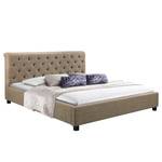 Gestoffeerd bed Grand Geweven stof - 180 x 200 cm - Kokosnoot bruin