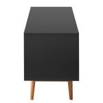 Tv-meubel LINDHOLM deels massief eikenhout - Grijs/Eikenhouten - Grijs - 180 x 45 cm