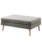 Ecksofa Croom Webstoff Polia: Fango - Longchair davorstehend rechts - Mit Hocker