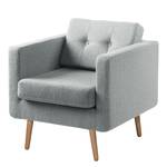 Sessel Croom Webstoff - Webstoff Polia: Platin - Mit Hocker