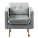 Sessel Croom Webstoff - Webstoff Polia: Platin - Mit Hocker