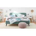 Letto imbottito Klink V Microfibra - Menta / Sabbia - 180 x 200cm - 180 x 200cm