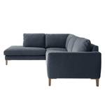 Ecksofa Berilo II Strukturstoff - Graublau - Ottomane davorstehend links