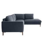 Ecksofa Berilo II Strukturstoff - Graublau - Ottomane davorstehend rechts