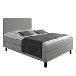 Letto boxspring Joiselle Tessuto - Con topper - Grigio - 140 x 200cm