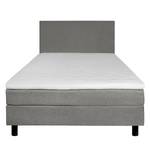 Boxspring Joiselle incl. matras en topper - geweven stof - grijs/zwart - Grijs - 140 x 200cm