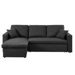 Ecksofa Coventry III (mit Schlaffunktion mit Schlaffunktion - Webstoff - Grau - Longchair beidseitig montierbar