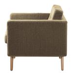 Sessel Croom Braun - Mit Hocker - Webstoff Polia: Havanna - Mit Hocker