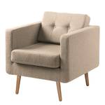 Sessel Croom Webstoff Polia: Cappuccino - Mit Hocker