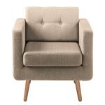 Sessel Croom Webstoff Polia: Cappuccino - Mit Hocker