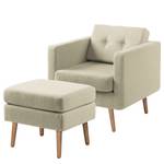 Fauteuil Croom Tissu - Tissu Polia: Cachemire - Avec repose-pieds