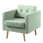 Fauteuil Croom Tissu - Tissu Polia: Gris menthe - Avec repose-pieds