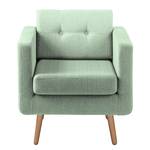 Fauteuil Croom Tissu - Tissu Polia: Gris menthe - Avec repose-pieds