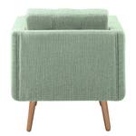 Fauteuil Croom Tissu - Tissu Polia: Gris menthe - Avec repose-pieds