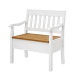 Banc Boston Pin massif - Epicéa blanc / Epicéa lessivé - Largeur : 83 cm - Avec accoudoirs