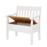 Banc Boston Pin massif - Epicéa blanc / Epicéa lessivé - Largeur : 83 cm - Avec accoudoirs