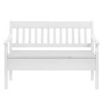 Banc Boston Pin massif - Pin blanc - Largeur : 131 cm - Avec accoudoirs