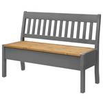 Banc Boston Pin massif - Epicéa gris / Epicéa lessivé - Largeur : 131 cm - Sans accoudoirs