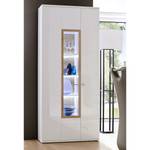 Armoire vitrine Ledigos II Blanc brillant / Blanc