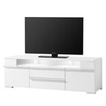 TV-Lowboard Cupar avec éclairage - Blanc mat - Largeur : 175 cm