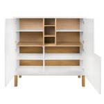 Highboard Skedvik mat wit/eikenhout