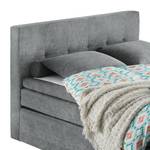 Boxspringbett Belesar (inkl. Topper) Webstoff - Lavagrau