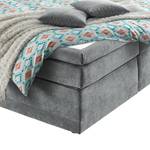 Boxspringbett Belesar (inkl. Topper) Webstoff - Lavagrau