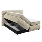 Boxspringbett Surribas Webstoff - Taubengrau - Sand - Viscoschaum