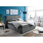 Lit boxspring Surribas Avec coffres de lit et surmatelas - Gris pigeon - Surmatelas en mousse froide