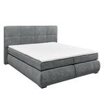 Boxspring Surribas incl. opbergruimte & topper - geweven stof - Duifgrijs - Koudschuimtopper