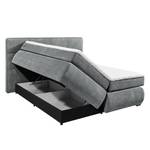 Lit boxspring Surribas Avec coffres de lit et surmatelas - Gris pigeon - Surmatelas en mousse froide