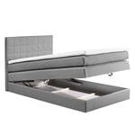 Letto boxspring Harvi Tessuto - Tessuto Saba: grigio chiaro - 120 x 200cm