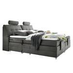 Letto boxspring Neiras Grigio lava - 180 x 200cm - Schiuma viscosa