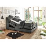 Letto boxspring Neiras Grigio lava - 180 x 200cm - Schiuma viscosa