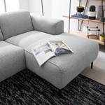 Ecksofa Crawford I Webstoff Webstoff Saia: Hellgrau - Breite: 255 cm - Longchair davorstehend rechts