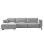 Ecksofa Crawford I Webstoff Webstoff Saia: Hellgrau - Breite: 255 cm - Longchair davorstehend links