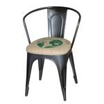 Chaises Modan (lot de 2) Tissu / Métal - Beige / Noir