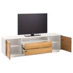 Tv-meubel Boge II knoestig eikenhout/mat wit