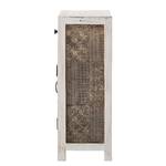 Armoire midi Goa White Partiellement en manguier massif - Blanc / Multicolore