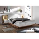 Bedframe Lentia (3 delig) Bruin - Wit - Plaatmateriaal - 305 x 100 x 239 cm