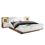 Bedframe Lentia (3 delig) Bruin - Wit - Plaatmateriaal - 305 x 100 x 239 cm