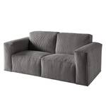 2-Sitzer Sofa LORALAI Cord - Cordstoff Lola: Grau