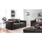 2-Sitzer Sofa LORALAI Samt Ravi: Graubraun