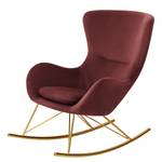 Rocking chair Skamby Velours - Rouge Bordeaux