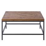 Tavolino da salotto GRASBY Pino scuro antico/Metallo, Pino scuro/Nero - Altezza: 45 cm