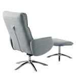 Relaxfauteuil Doon incl. hocker Grijs - Textiel - 76 x 108 x 85 cm