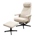 Relaxfauteuil Cooga incl. hocker Beige - Textiel - 66 x 113 x 118 cm