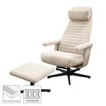 Relaxfauteuil Cooga incl. hocker Beige - Textiel - 66 x 113 x 118 cm